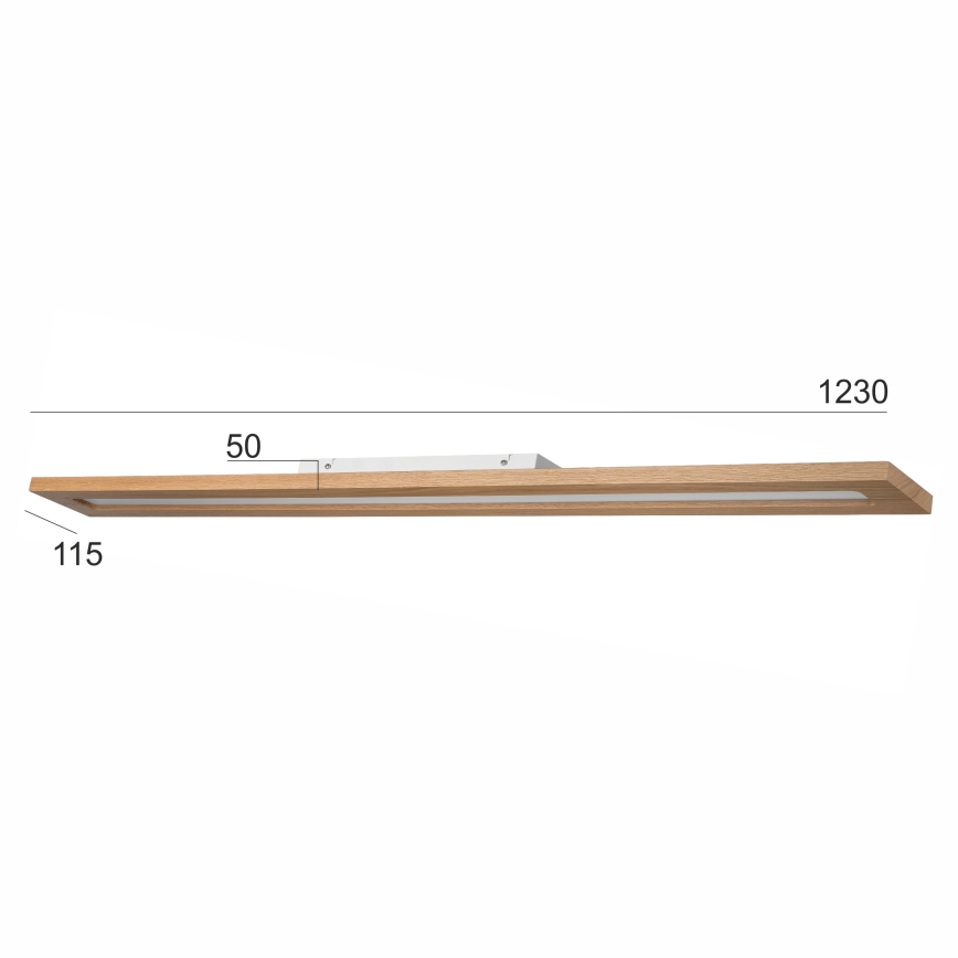 Brilagi - LED RGBW Ljusreglerad panel WOODY FRAME LED/34W/230V 11,5x123 cm 2700-6500K ek + fjärrkontroll