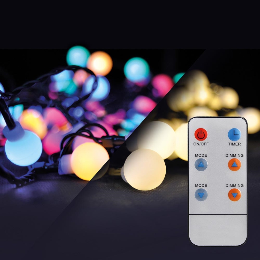 Brilagi - LED RGBW Utomhus julslinga  200xLED/8 funktioner 25m IP44 + fjärrkontroll