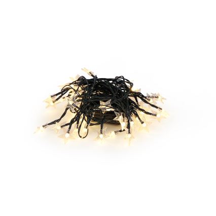 Brilagi - LED Solcell dekorativ slinga STARS 50xLED/8 funktioner 7m IP65 varm vit 600 mAh
