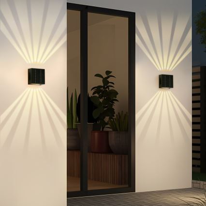 Brilagi - LED solcell väggbelysning BLOCK LED/2W/3,7V IP44