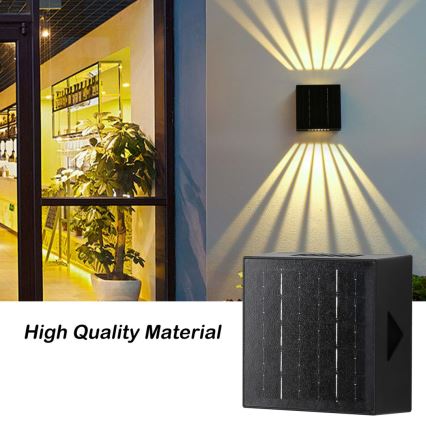 Brilagi - LED solcell väggbelysning BLOCK LED/2W/3,7V IP44