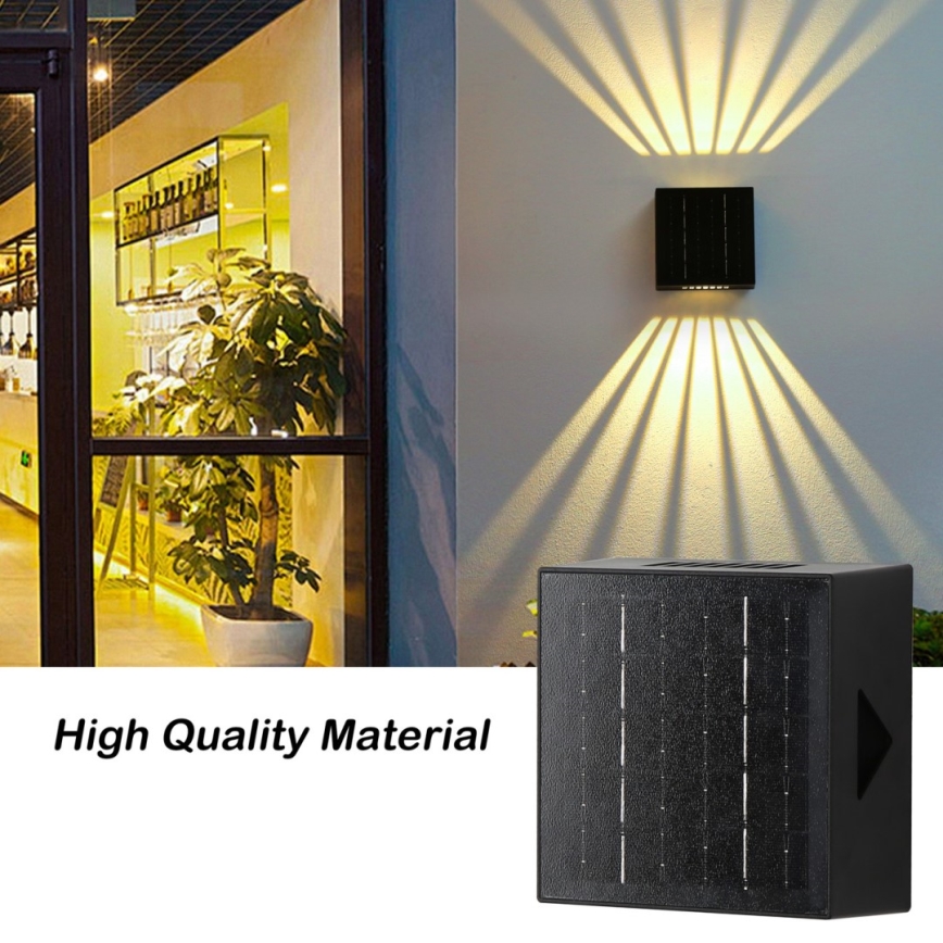 Brilagi - LED solcell väggbelysning BLOCK LED/2W/3,7V IP44