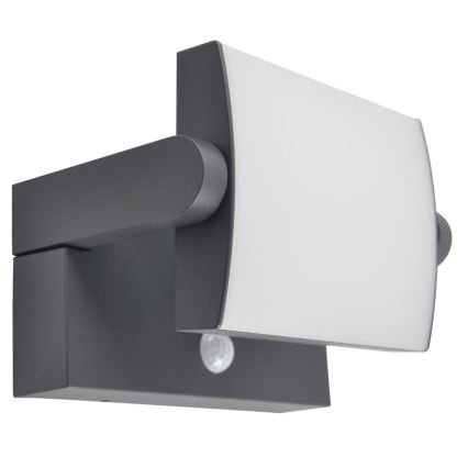 Brilagi - LED Solcellsvägglampa med rörelse- och skymningssensor ANKLE LED/10W/3,7V 3000 mAh 3000K IP65 antracit