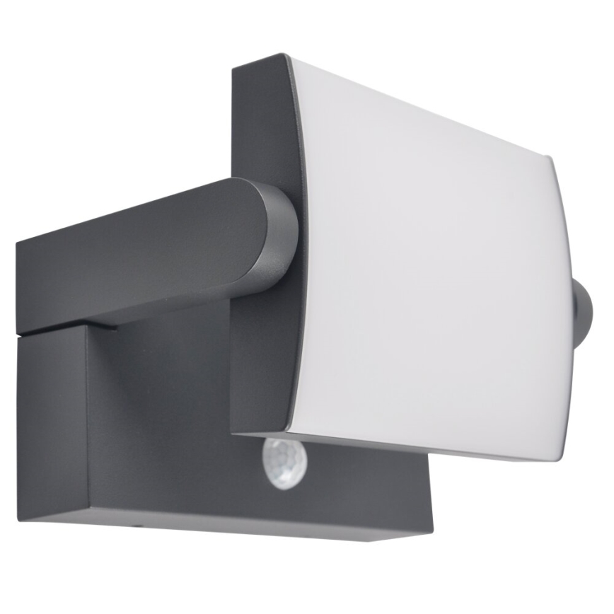 Brilagi - LED Solcellsvägglampa med rörelse- och skymningssensor ANKLE LED/10W/3,7V 3000 mAh 3000K IP65 antracit