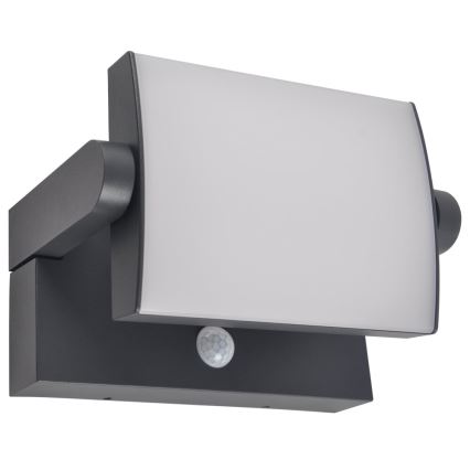 Brilagi - LED Solcellsvägglampa med rörelse- och skymningssensor ANKLE LED/10W/3,7V 3000 mAh 4000K IP65 antracit