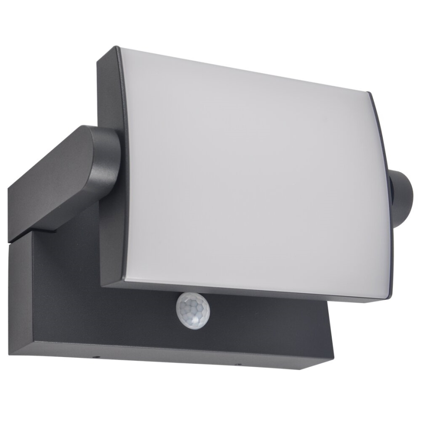 Brilagi - LED Solcellsvägglampa med rörelse- och skymningssensor ANKLE LED/10W/3,7V 3000 mAh 4000K IP65 antracit