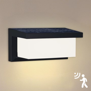 Brilagi - LED solcell väggbelysning med sensor BRICKY LED/5W/6V IP65