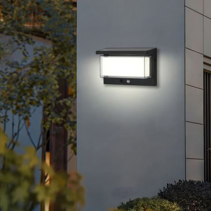 Brilagi - LED solcell väggbelysning med sensor SOL LUME LED/10W/3,7V 4000 mAh IP44