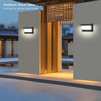 Brilagi - LED solcell väggbelysning med sensor SOL LUME LED/10W/3,7V 4000 mAh IP44