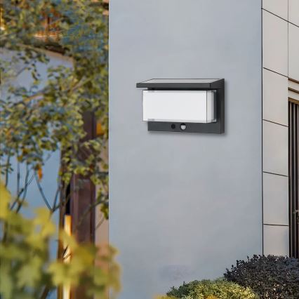 Brilagi - LED solcell väggbelysning med sensor SOL LUME LED/10W/3,7V 4000 mAh IP44