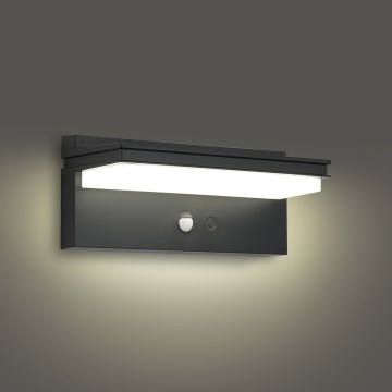 Brilagi - LED solcell väggbelysning med sensor SOL SENSE LED/10W/3,7V 4000 mAh IP44