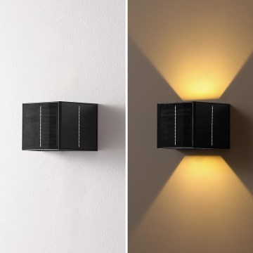 Brilagi - LED solcell väggbelysning med sensor SOLAR CUBE LED/2W/3,2V IP54