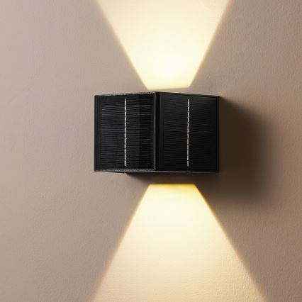 Brilagi - LED solcell väggbelysning med sensor SOLAR CUBE LED/2W/3,2V IP54