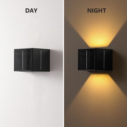 Brilagi - LED solcell väggbelysning med sensor SOLAR CUBE LED/2W/3,2V IP54