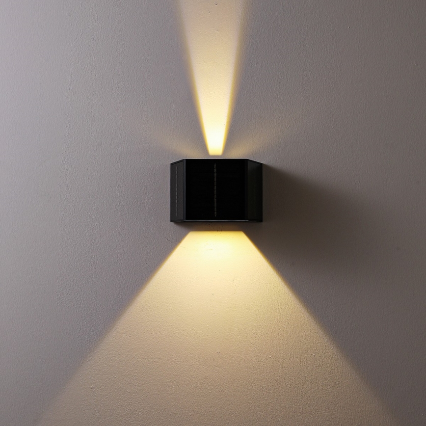 Brilagi - LED solcell väggbelysning med sensor SOLAR CUBE LED/2W/3,2V IP54