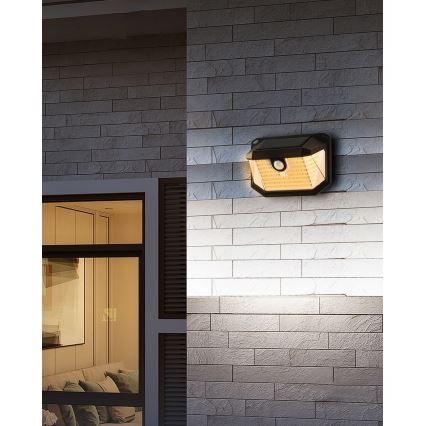 Brilagi - LED solcell väggbelysning med sensor WALLIE LED/4W/5,5V 3000K IP65