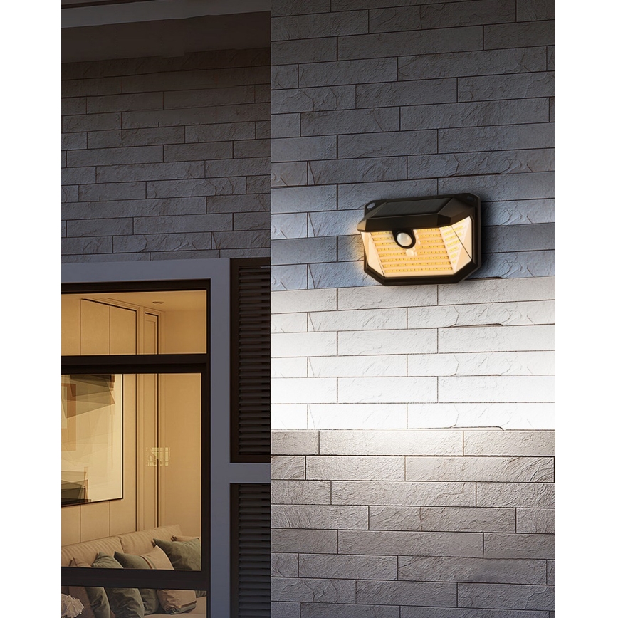 Brilagi - LED solcell väggbelysning med sensor WALLIE LED/4W/5,5V 3000K IP65