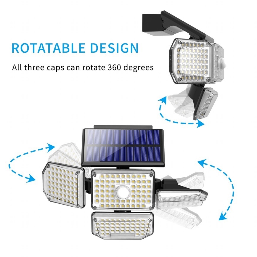 Brilagi - LED solcell väggbelysning med sensor WALLIE LED/5W/5,5V IP65