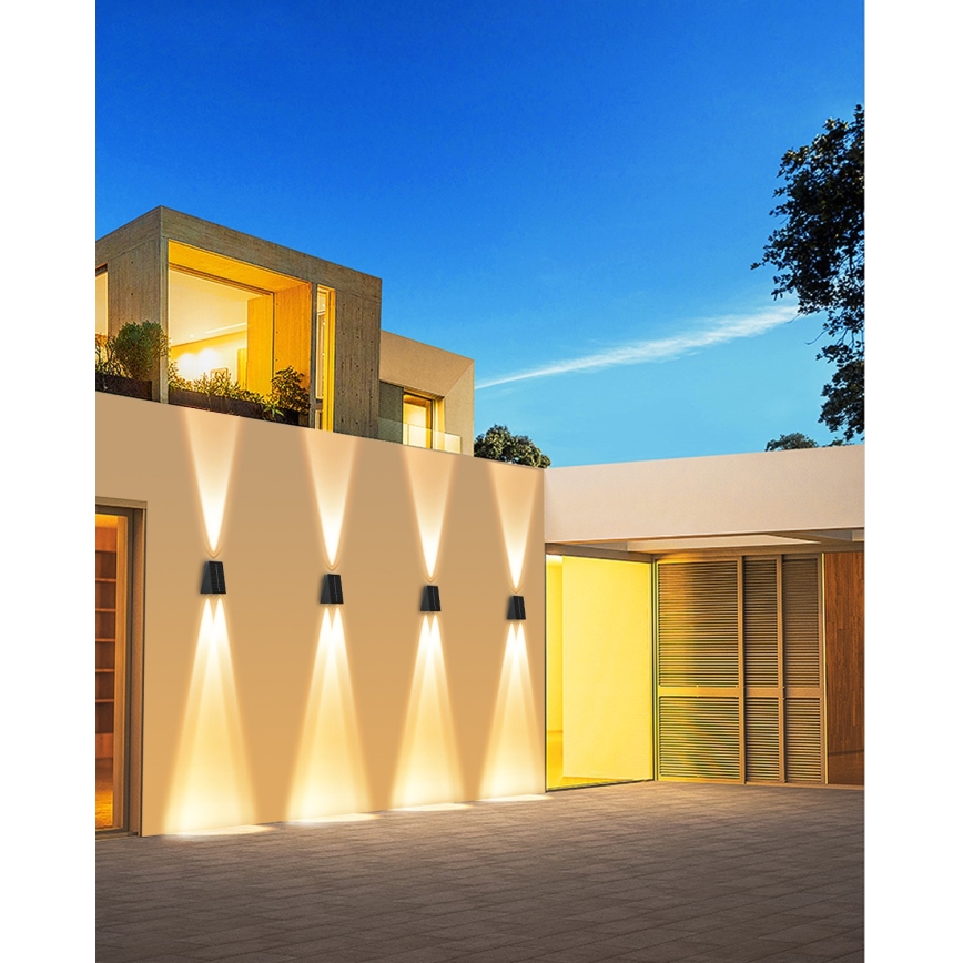 Brilagi - LED solcell väggbelysning PYRAMID LED/2W/3,2V 1300 mAh IP54