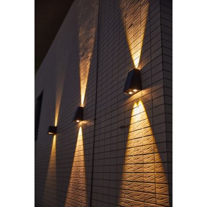 Brilagi - LED solcell väggbelysning PYRAMID LED/2W/3,2V IP54