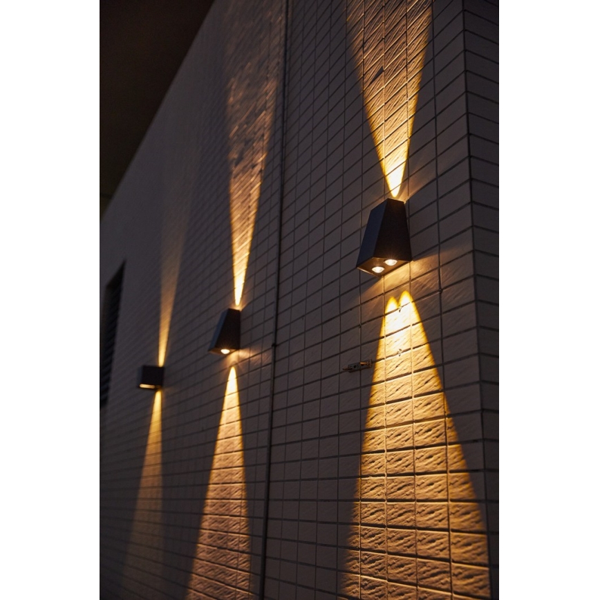 Brilagi - LED solcell väggbelysning PYRAMID LED/2W/3,2V IP54