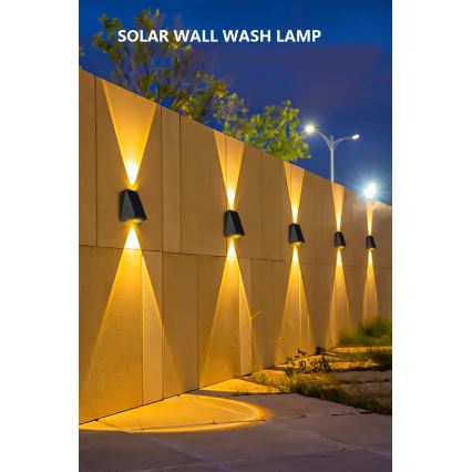 Brilagi - LED solcell väggbelysning PYRAMID LED/2W/3,2V IP54