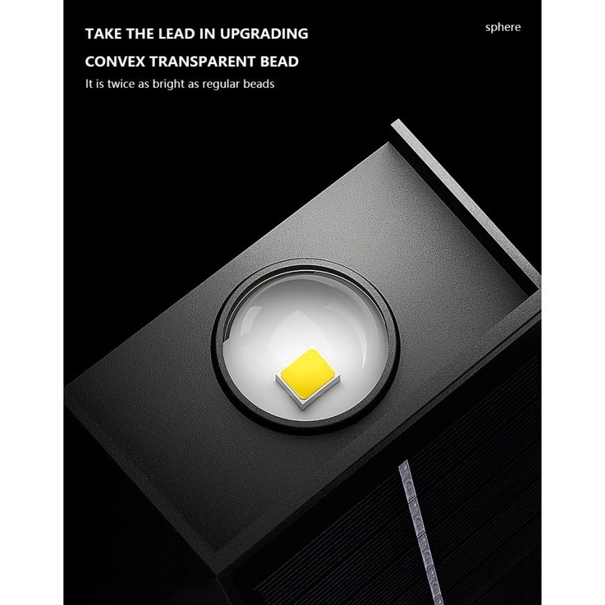 Brilagi - LED solcell väggbelysning PYRAMID LED/2W/3,2V IP54