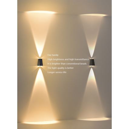 Brilagi - LED solcell väggbelysning PYRAMID LED/2W/3,2V IP54
