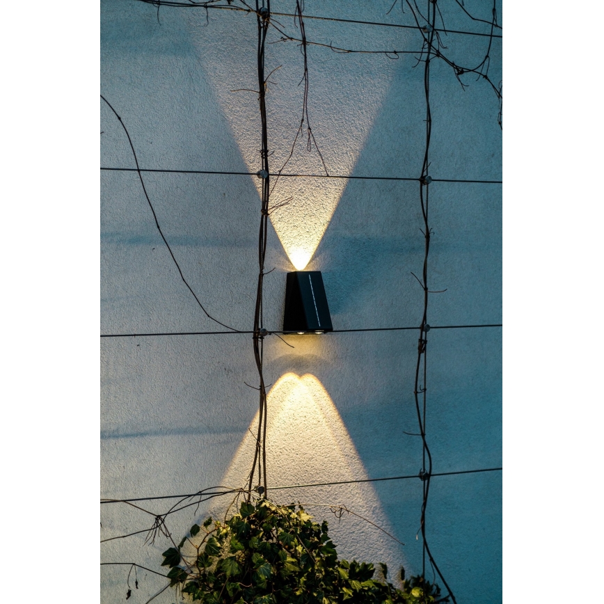 Brilagi - LED solcell väggbelysning PYRAMID LED/2W/3,2V IP54