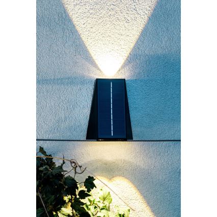 Brilagi - LED solcell väggbelysning PYRAMID LED/2W/3,2V IP54