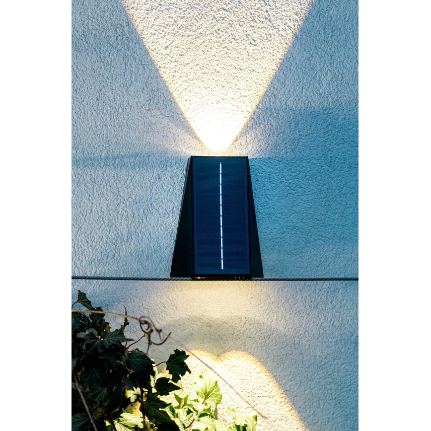 Brilagi - LED solcell väggbelysning PYRAMID LED/2W/3,2V IP54