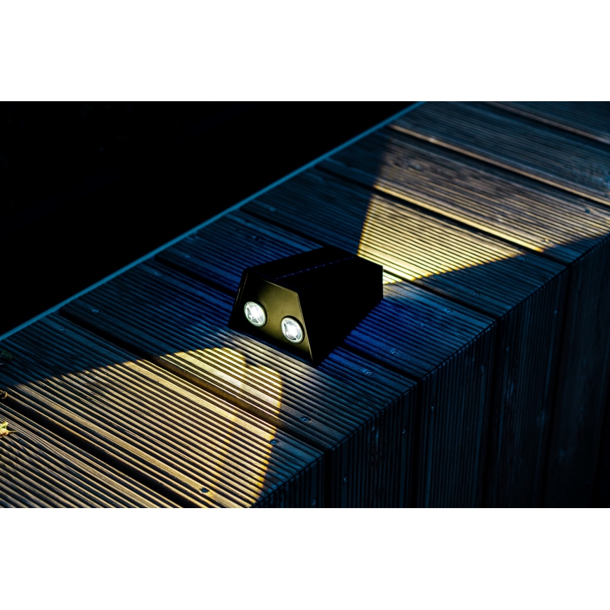 Brilagi - LED solcell väggbelysning PYRAMID LED/2W/3,2V IP54