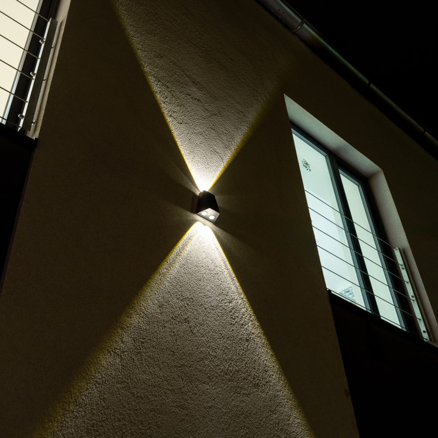 Brilagi - LED solcell väggbelysning PYRAMID LED/2W/3,2V IP54