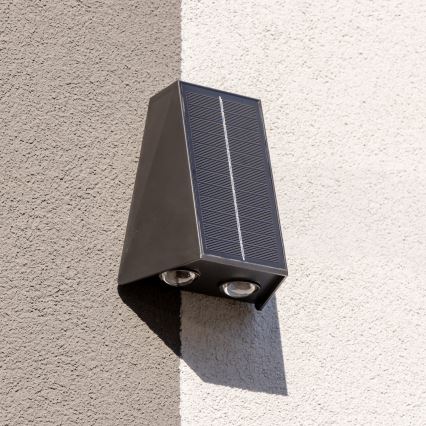 Brilagi - LED solcell väggbelysning PYRAMID LED/2W/3,2V IP54