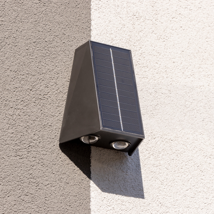 Brilagi - LED solcell väggbelysning PYRAMID LED/2W/3,2V IP54