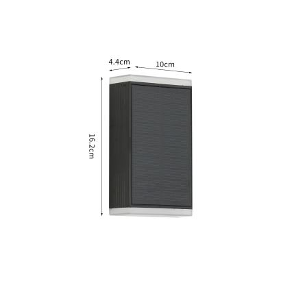 Brilagi - LED solcell väggbelysning SOL GUARD LED/2W/3,7V 2000 mAh IP45