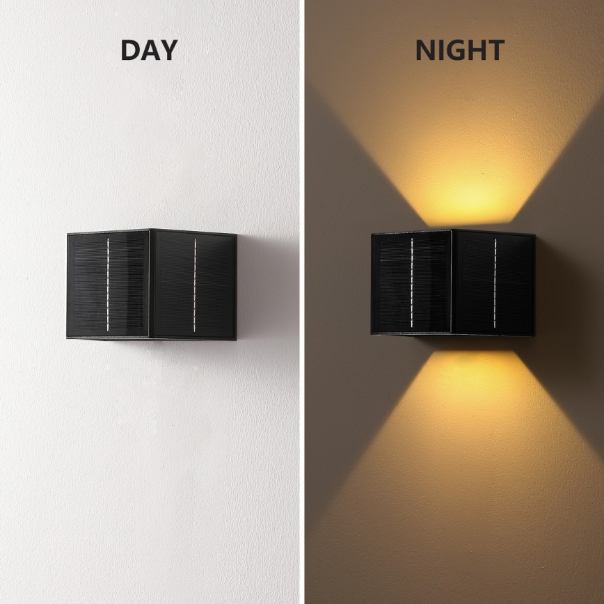 Brilagi - LED solcell väggbelysning SOLAR CUBE LED/2W/3,2V 1300 mAh IP54