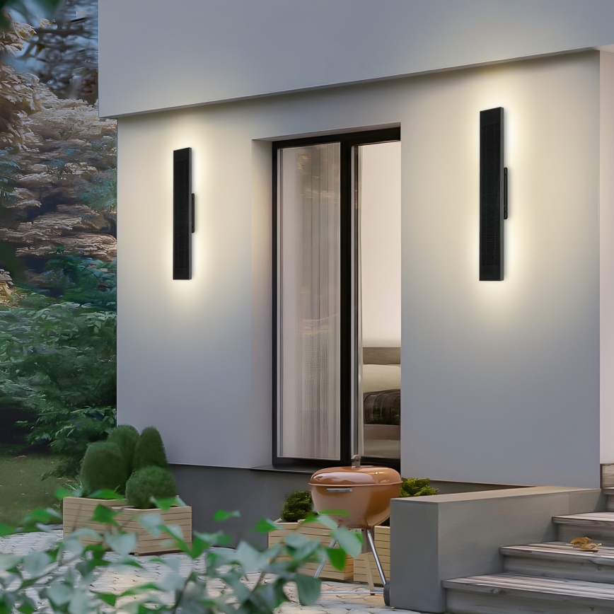 Brilagi - Dimbar LED-solcellsdriven vägglampa SUN LED/4W/230V 60 cm 4000 mAh IP44