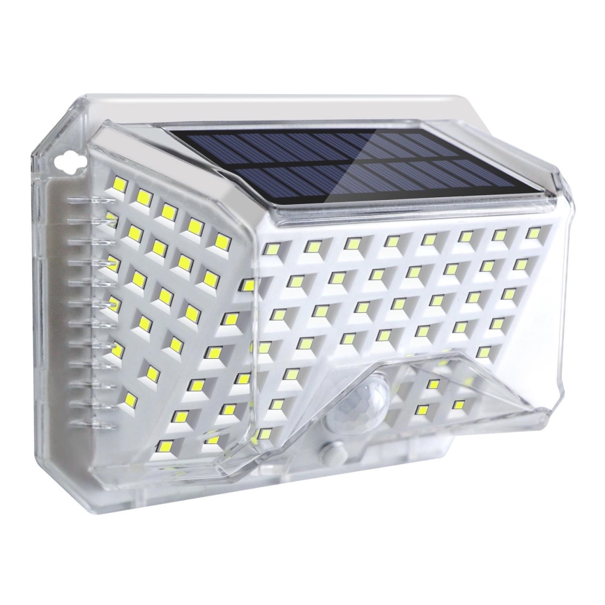 Brilagi - LED Solcellsvägglampa med rörelse- och skymningssensor WALLIE LED/4W/5,5V 1200 mAh 6500K IP64 silver
