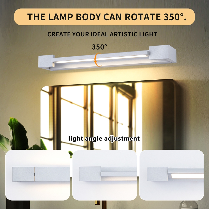 Brilagi - LED-belysning för badrumsspegel AQUA LINE LED/12W/230V 45 cm IP44 vit CRI 90