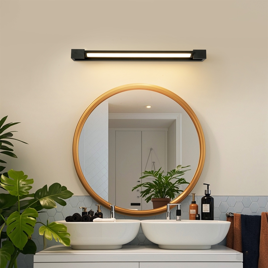 Brilagi - LED-spegelbelysning för badrum AQUA LINE LED/18W/230V 60 cm IP44 svart CRI 90