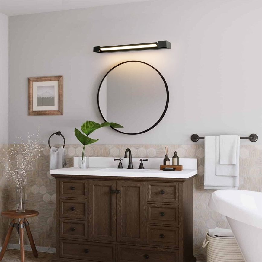 Brilagi - LED-spegelbelysning för badrum AQUA LINE LED/18W/230V 60 cm IP44 svart CRI 90
