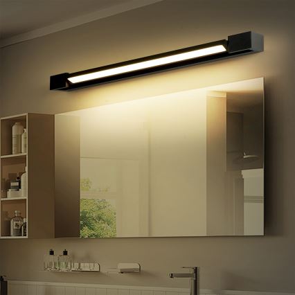 Brilagi - LED-spegelbelysning för badrum AQUA LINE LED/18W/230V 60 cm IP44 svart CRI 90