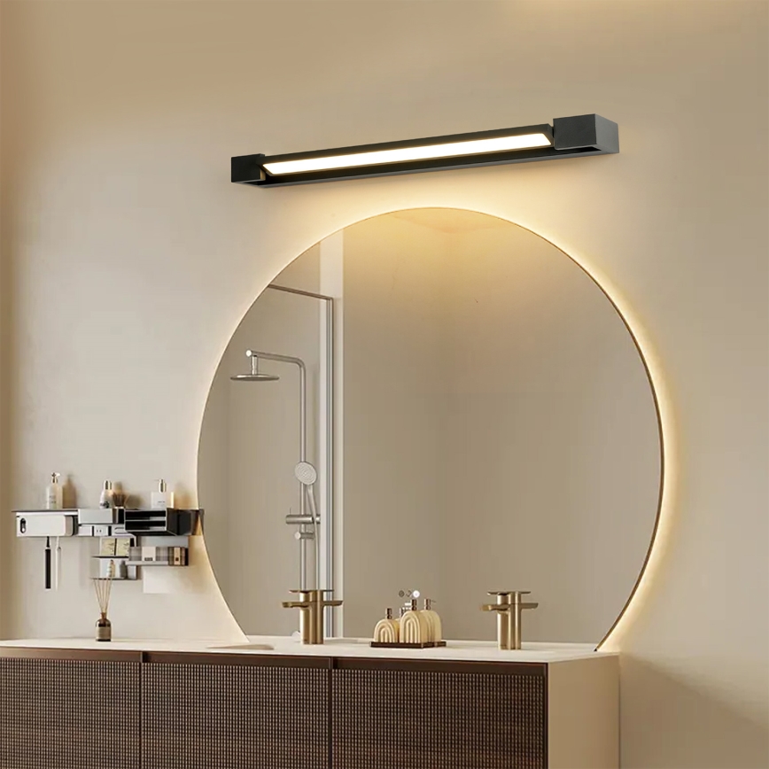 Brilagi - LED-spegelbelysning för badrum AQUA LINE LED/18W/230V 60 cm IP44 svart CRI 90