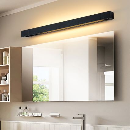 Brilagi - LED-spegelbelysning för badrum AQUA LINE LED/18W/230V 60 cm IP44 svart CRI 90
