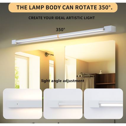 Brilagi - LED-belysning för badrumsspegel AQUA LINE LED/36W/230V 120 cm IP44 vit CRI 90
