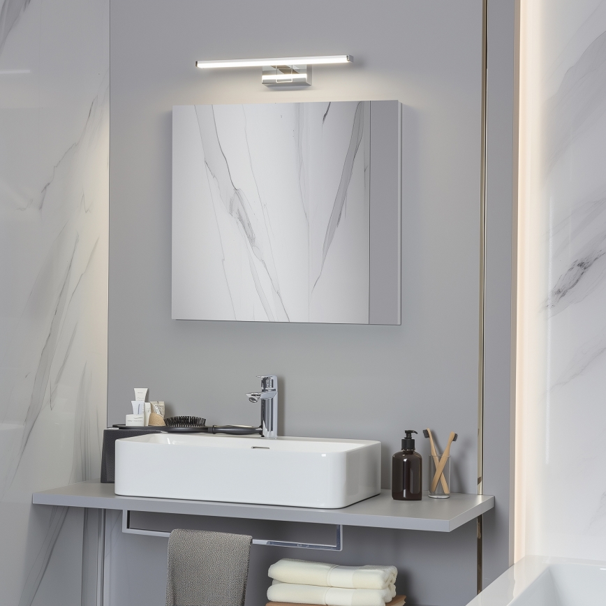 Brilagi - LED-belysning för badrumsspegel 3-i-1 VESTRA LED/8W/230V 40 cm IP44 blank krom
