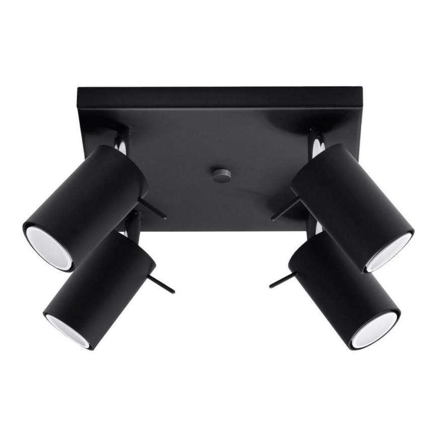 Brilagi -  LED Spotlight ASMUS 4xGU10/7W/230V svart