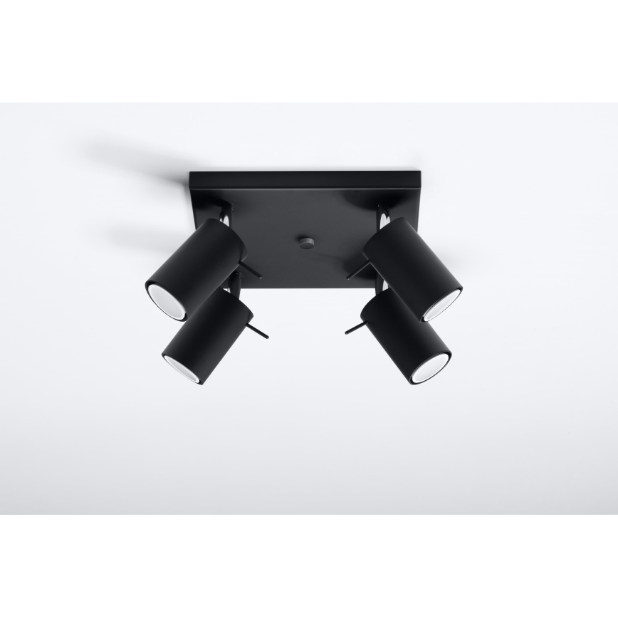 Brilagi -  LED Spotlight ASMUS 4xGU10/7W/230V svart
