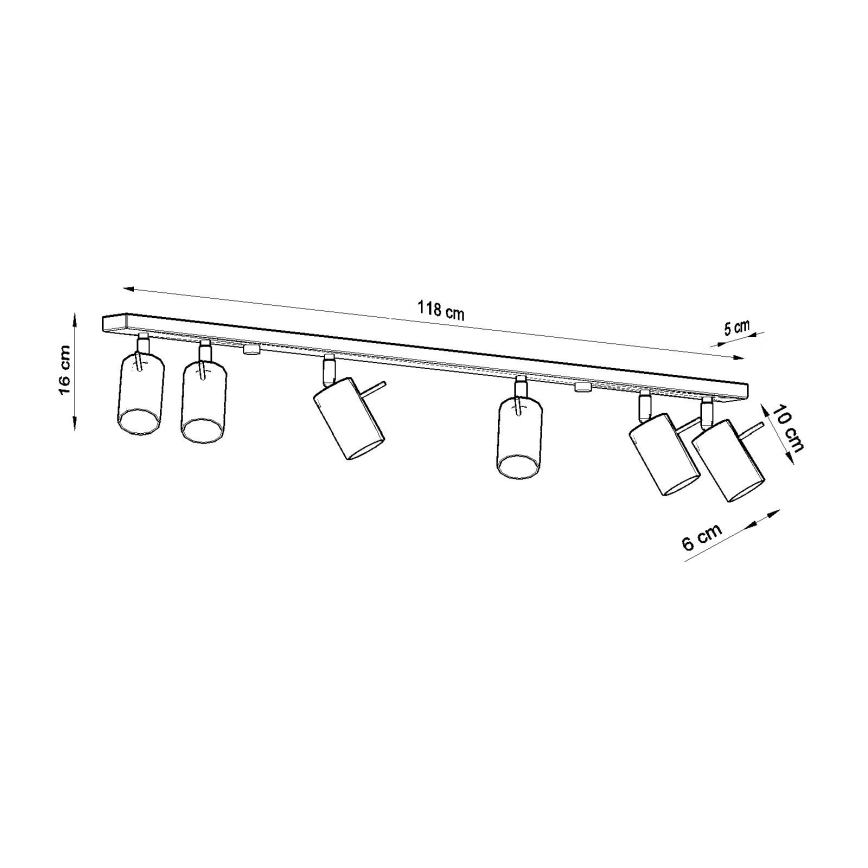 Brilagi -  LED Spotlight ASMUS 6xGU10/7W/230V vit